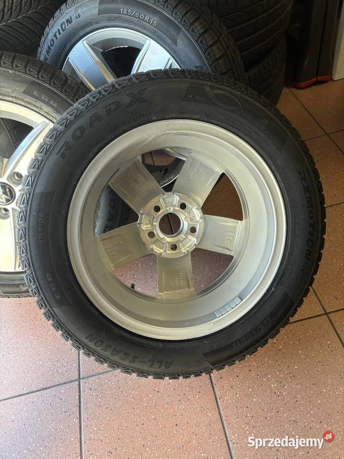 VW NOWE FELGI 15 NOWE OPONY KOMPLET WIELOSEZON Poznań