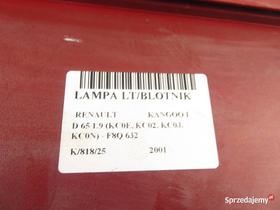 LAMPA LEWA TYLNA RENAULT KANGOO I