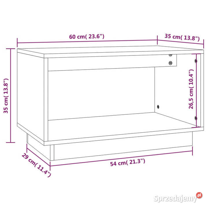 Szafka pod telewizor 60x35x35 lite drewno mazowieckie Warszawa