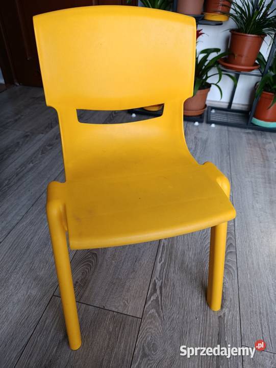 krzesło krzesełko żółte dzieci dziecka Poznań
