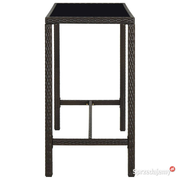 Ogrodowy stolik barowy 130x60x110 brązowy rattan Warszawa