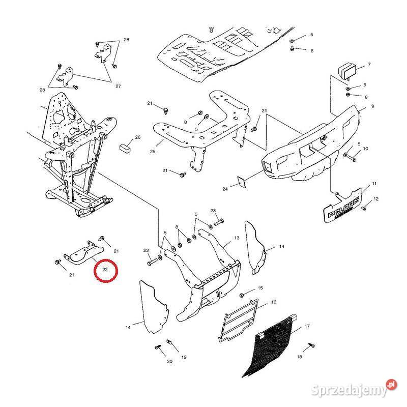 Dolny wspornik zderzaka Polaris sportsman Nowy Sącz sprzedam