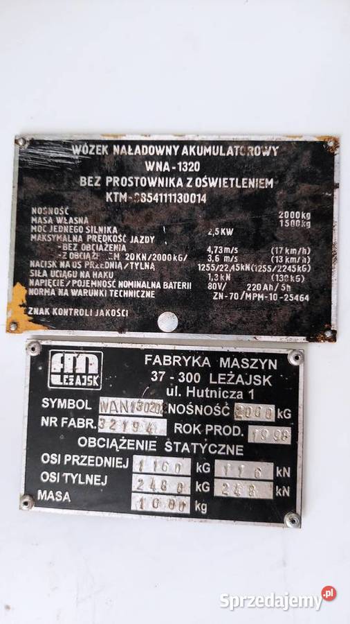 Wózek platformowy elektryczny WNA 1320 z kabiną Kraków