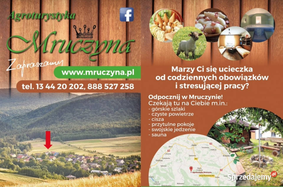 Sprzedam Agroturystyke Prosperujące Gospodarstwo Rok budowy 1985 podkarpackie Mrukowa