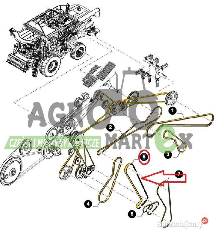 84435035 PAS ODRZUTNIKA L3445 CNH Części zamienne Wichrów