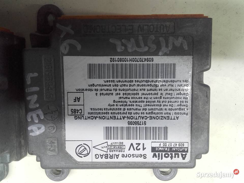 Fiat Linea sensor airbag moduł poduszek Wyposażenie wnętrza łódzkie Łódź sprzedam