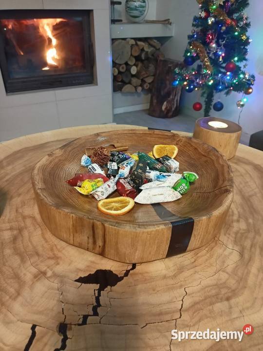 Miska dębowa loft żywica epoksydowa Łódź sprzedam