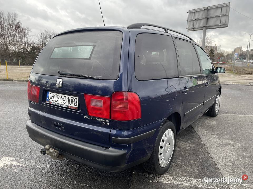 Seat Alhambra 7osobowy Iwł Klima Elektryka Hak welurowa tapicerka Alhambra Poznań sprzedam