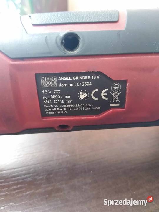 Szlifierka kątowa akumulatorowa Meec Tools Elbląg