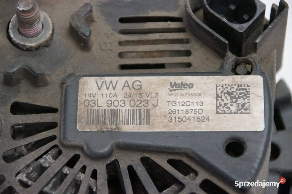 ALTERNATOR SEAT TOLEDO IV 03L903023J Części samochodowe kujawsko-pomorskie Lipno