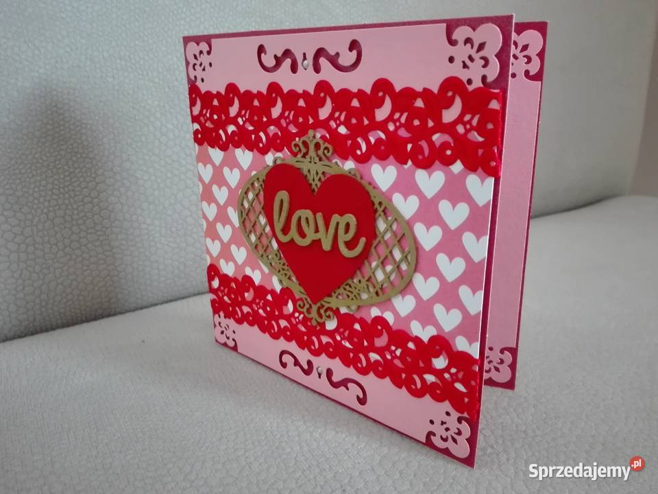 Kartka okolicznościowa Love wykonana ręcznie