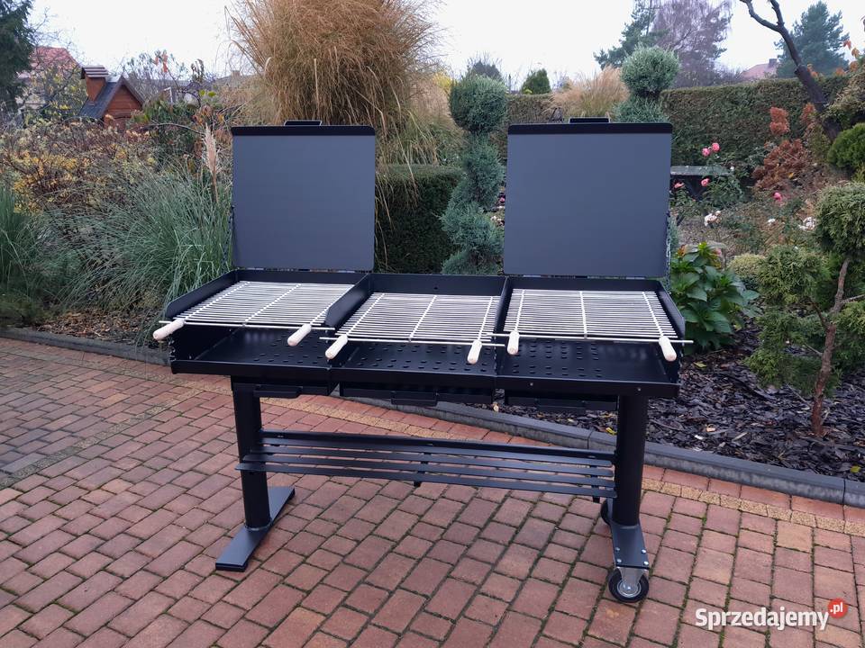 Gastronomiczny grill TRÓJKOMOROWY z POPIELNIKAMI Gastronomia