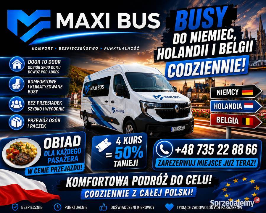 Maxi Bus Busy do Holandii Niemiec i Belgii Pozostałe