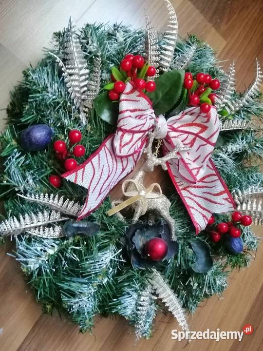 Wianek świąteczny na drzwi wejściowe Dekoracja Katowice