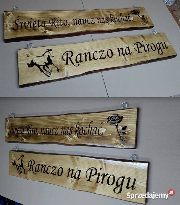 Ręcznie Wykonany Szyld Drewniany deska z napisem Roczyny