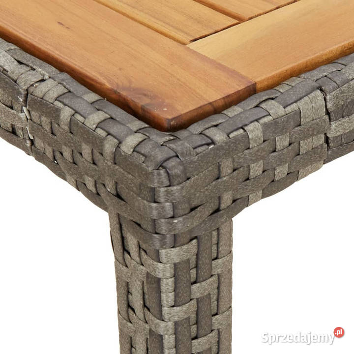 Stół ogrodowy 190x90x75 rattan PE i drewno Stoły i stoliki ogrodowe sprzedam