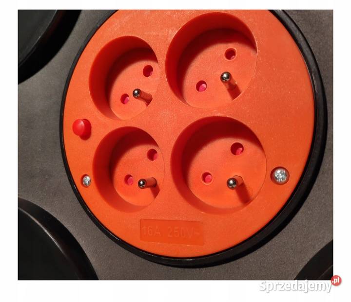 PRZEDŁUŻACZ BĘBNOWY 50M 3x25 NA BĘBNIE 4 GNIAZDA Ostrołęka