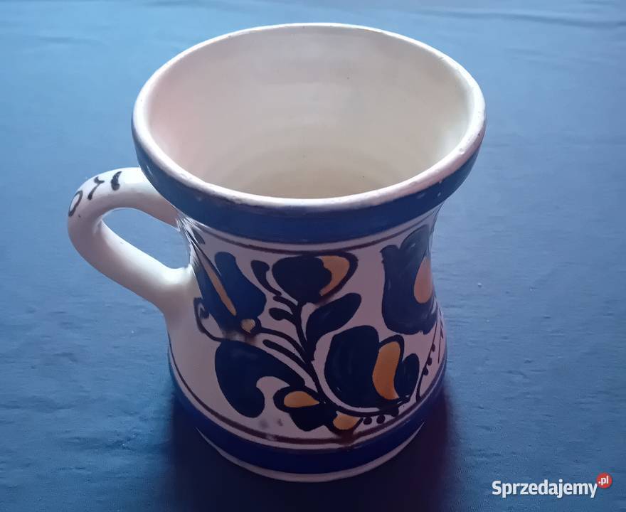 Ceramiczny kubek kufel Korond Rumunia malował Koźminek