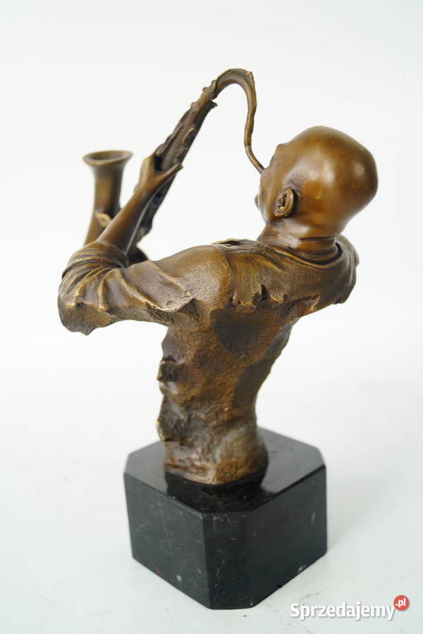 Figura z brązu grajek muzykant dekoracja rzeźba Gizałki