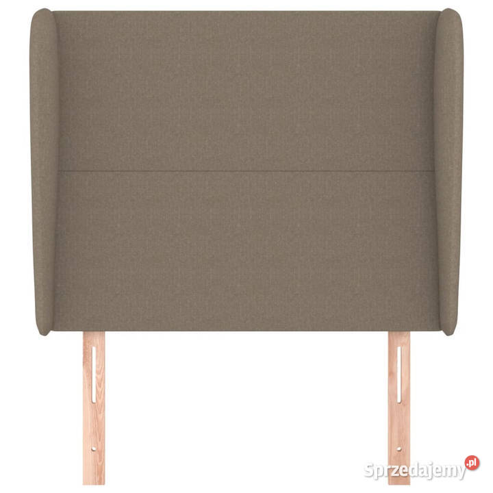 Zagłówek uszak taupe 83x23x118128 tkanina Ramy i stelaże