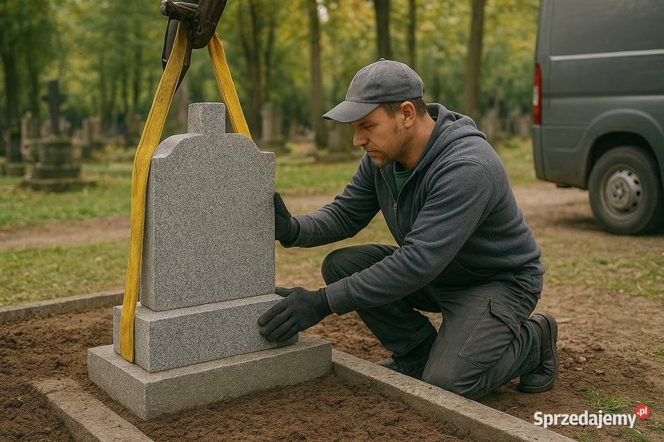 Prostowanie pomnika przechylonego Cmentarz Wrocław