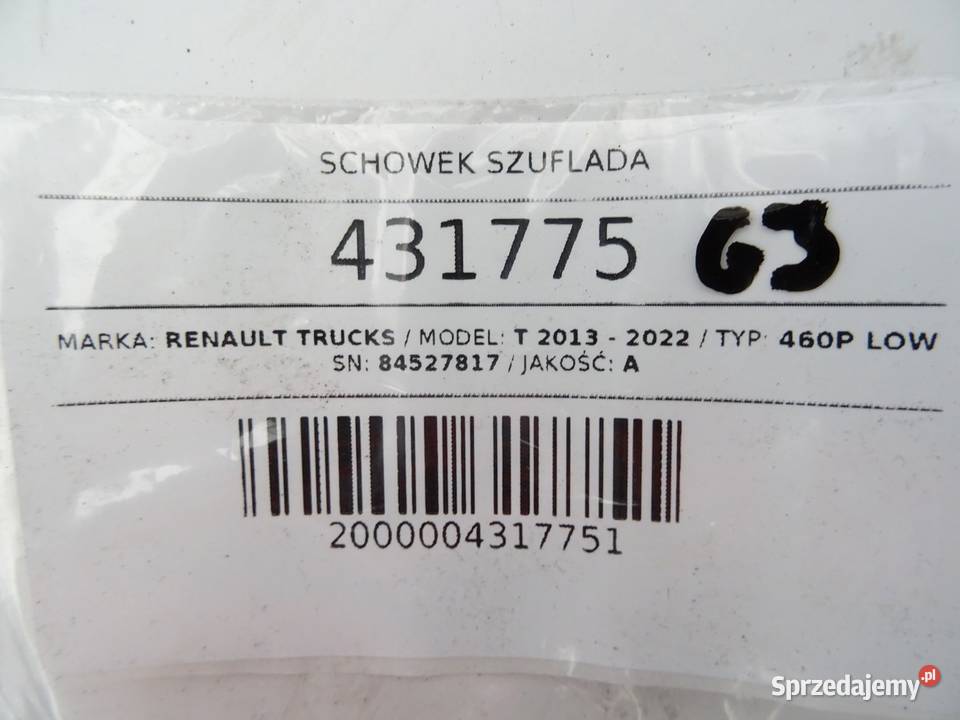 SCHOWEK SZUFLADA RENAULT TRUCKS T Van minibus podkarpackie sprzedam