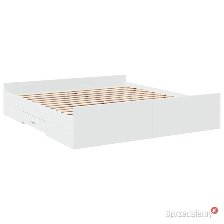 Rama łóżka z szufladami biała 200x200 WM3280265 Warszawa sprzedam