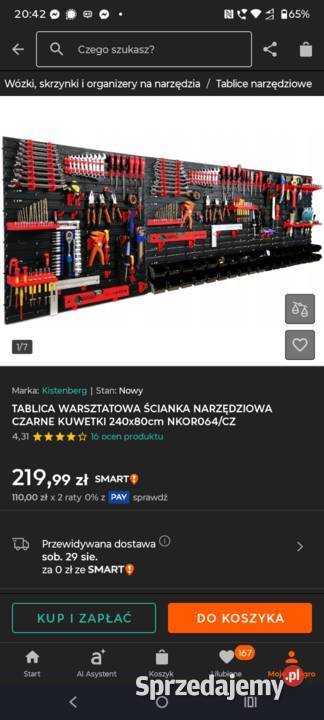 Tablica warsztatowa nowa Tablice narzędziowe