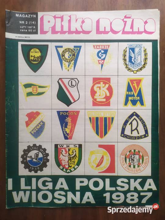 Piłka Nożna Magazyn rocznik 1987 kompletny Łódź