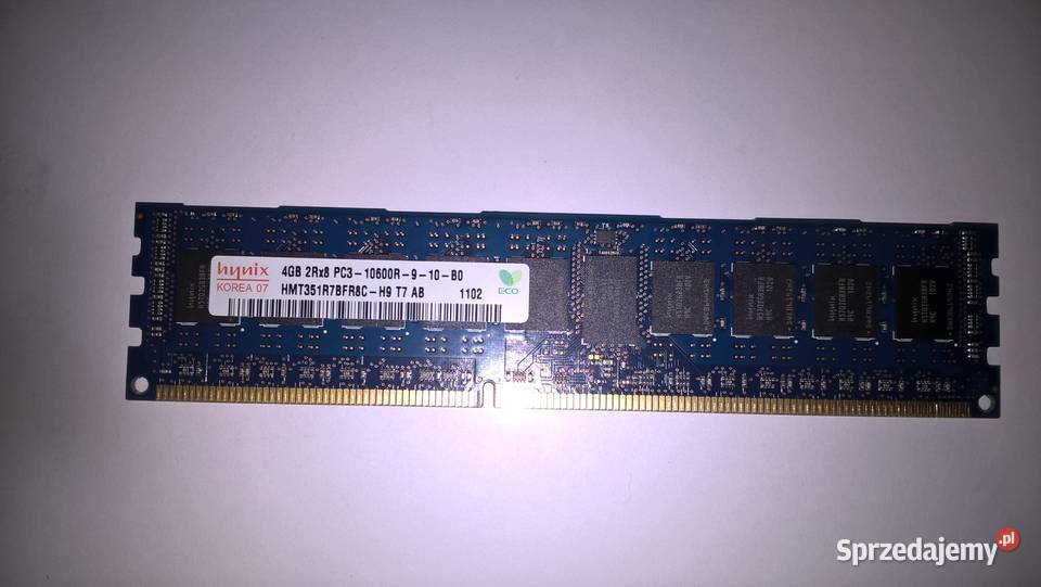 Hynix HYNIX DDR3 4GB PC310600R ECC 1R CL 9.0 Elektronika sprzedam