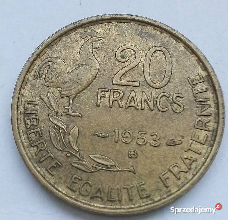 FRANCJA20 FRANCS1953rBKOGUT Legionowo