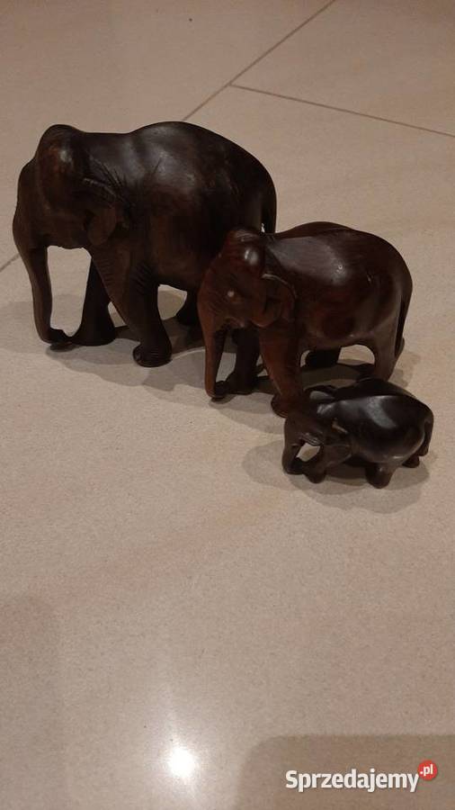 Drewniana Figurka Słoń 2 Stara Nowa Sól