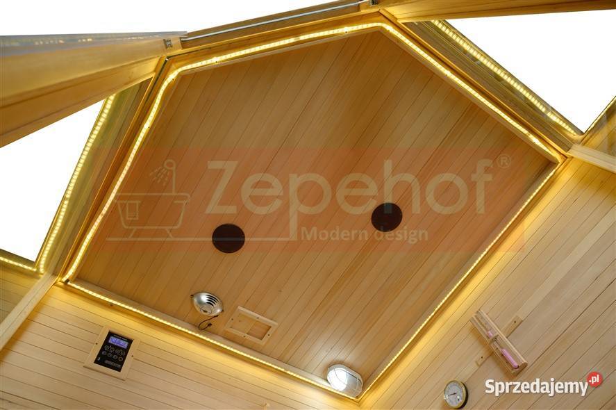 Sauna fińska sucha z piecem 1600x1600mm MOC 60 Grabówka