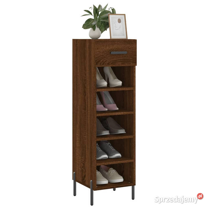 Szafka na buty brązowy dąb 30x35x105 WM829691 Warszawa