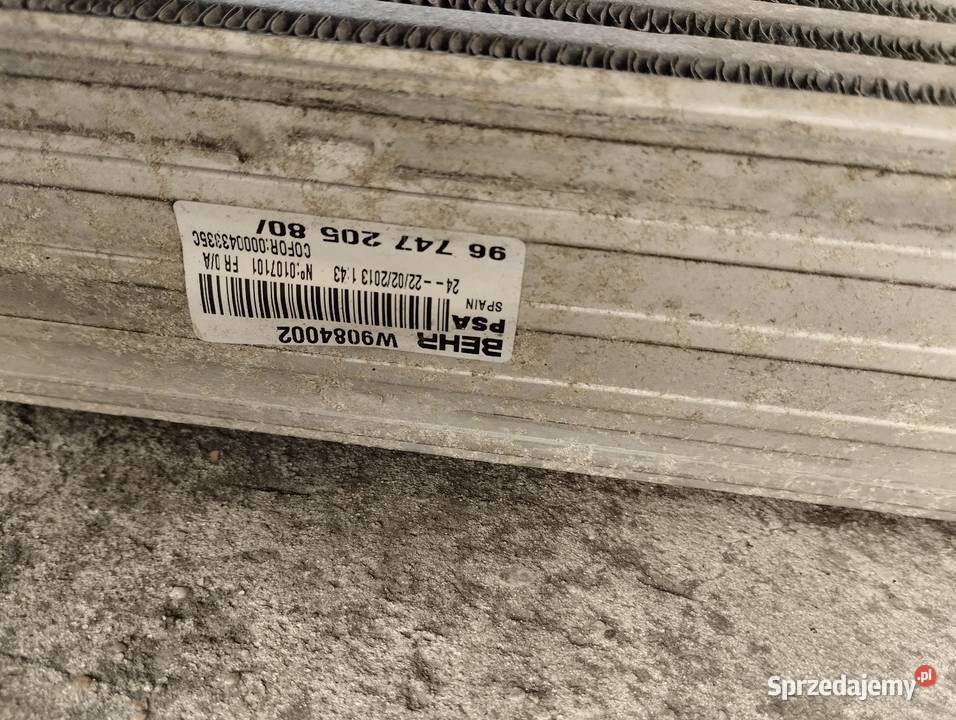 Chłodnica intercoolera 20 HDi C4 Picasso