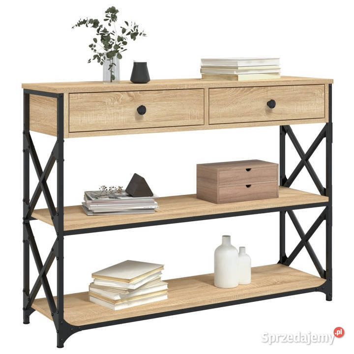 Stolik konsolowy dąb sonoma 100x28x75 WM834191 Warszawa