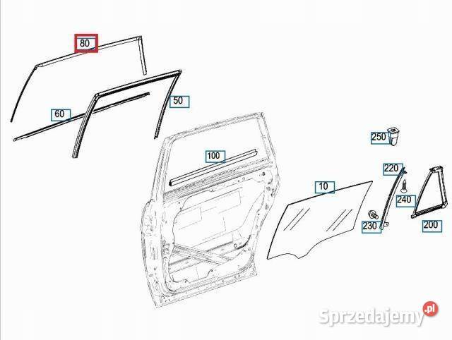 LISTWA DRZWI LEWY TYŁ MERCEDES W251 ORYGINAŁ OEM sprzedam
