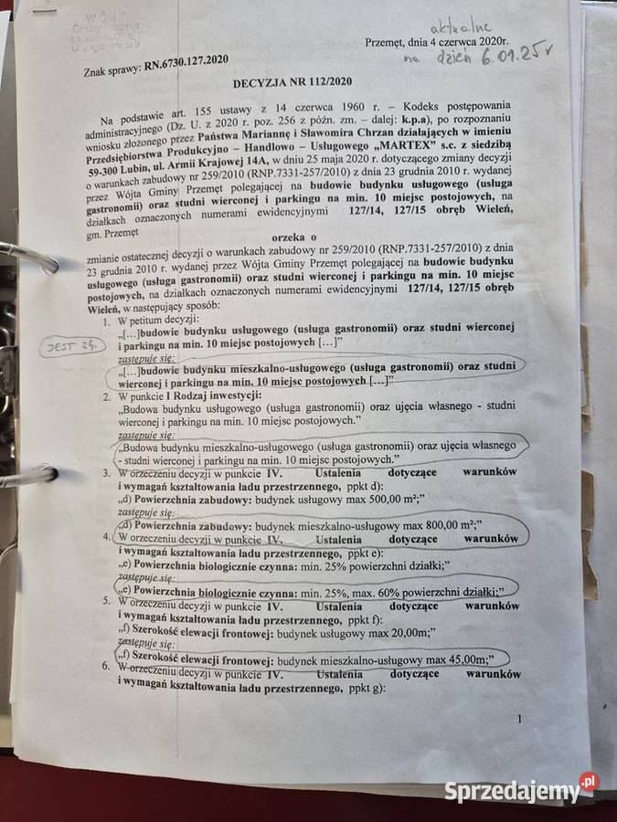 Działka Inwestycyjna jeziorze Leszno