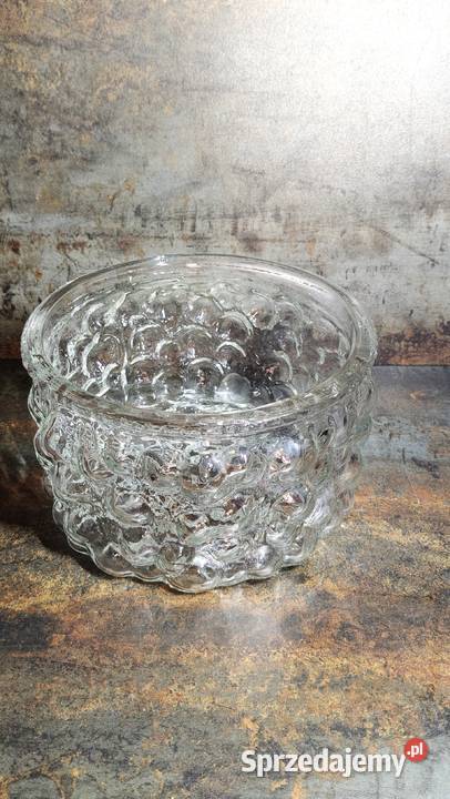 Szklana misa Vladislav Urban 1968 huta Rosice Kalisz