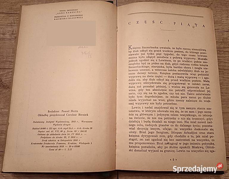 Anna Karenina t 2 L Tołstoj literatura piękna - proza zagraniczna wielkopolskie Ostrów Wielkopolski