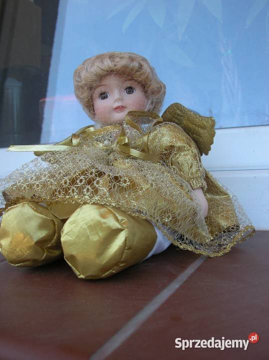 lalka porcelanowa z pozytywką anioł Wyposażenie wnętrz
