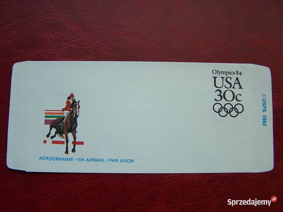 USA Aerogram Olimpiada Los Angeles 84 Tychy