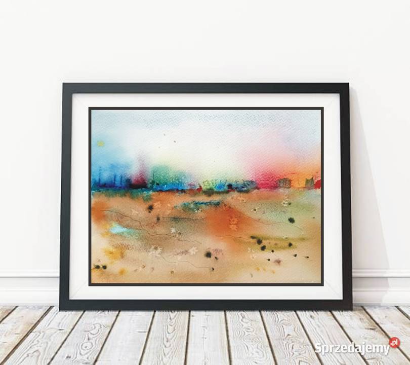 Akwarela Akwarelka Obraz pt Zaufanie 18x24 Grabice