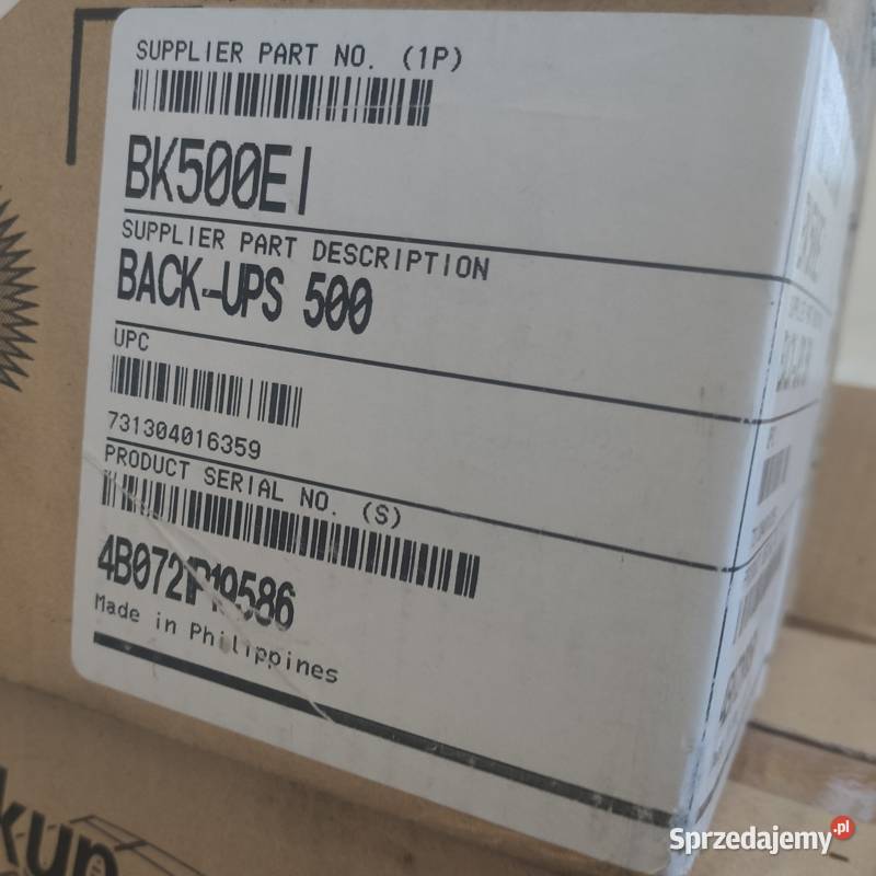 Zasilacz awaryjny APC BackUPS CS 500 Pozostałe Pozostałe Jasionów