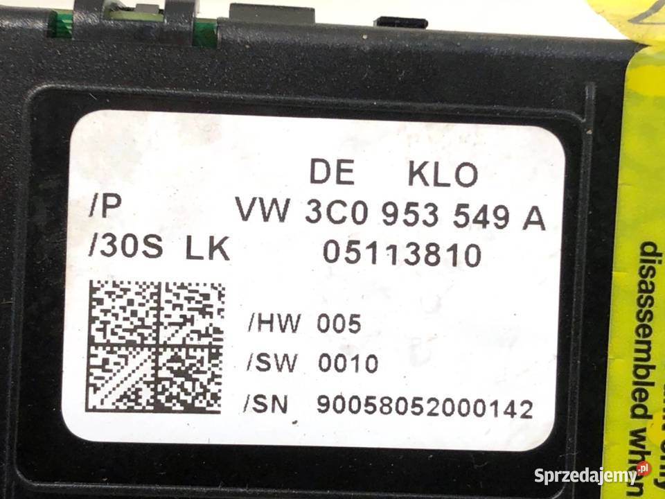 CZUJNIK KĄTA SKRĘTU VW PASSAT B6 3C0953549A 0510 podkarpackie sprzedam