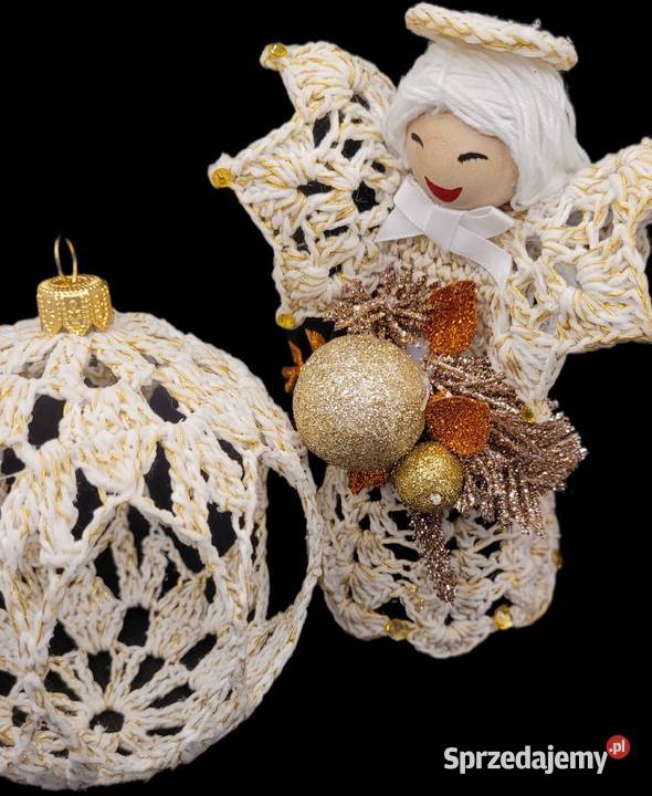 Świąteczny zestaw ręcznie wykonanyAniołek z