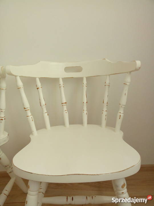 Krzesła drewniane białe Vintage Loft Retro lubelskie Lublin