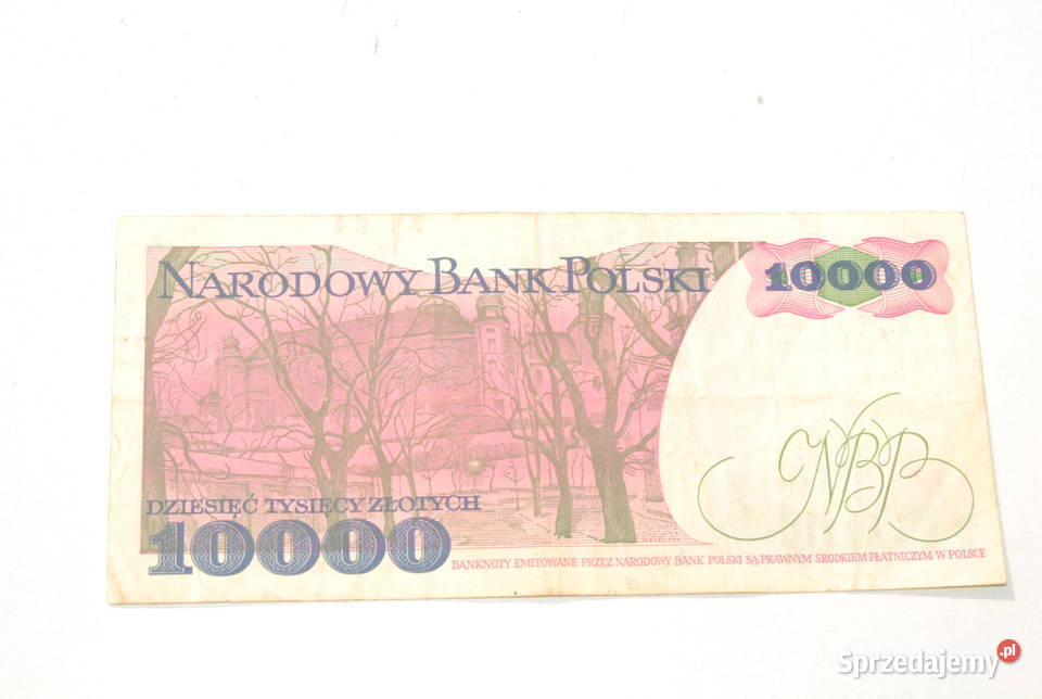 Stary banknot 10000 złotych Wyspiański 1988 Cieszyn