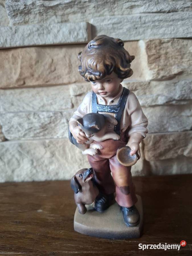 Rzeźby z drewna piękne malowane Lubień sprzedam