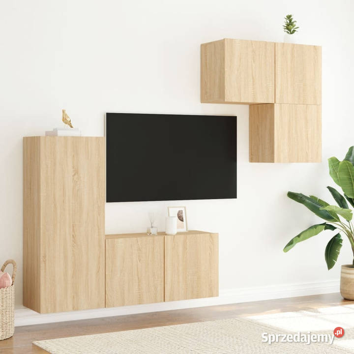 4cz zestaw mebli TV dąb sonoma materiał Warszawa sprzedam